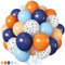 HILAVO Paw Luftballon Blau Orange, 12 Zoll Orange Blau Apricot Latex Ballons mit Hund Pfote Luftballons Dunkel Hellblau Orange Beige Party Helium Ballon für Jungen Space Blue Geburtstag Babyparty Deko
