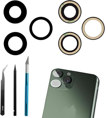 Dakexiong Set di 3 lenti di ricambio per fotocamera posteriore 11 Pro/11 Pro Max per iPhone 11 Pro/11 Pro Max + kit di strumenti di riparazione e anti-graffio