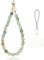 OFFCUP Dragonne de Téléphone Pierre Perlée, 1PCS Chaîne Téléphone Portable Charme De Téléphone, Anti-Perte Pierres Naturelles Longe de Téléphone, Bracelet Telephone avec Onglets Détachable (B)