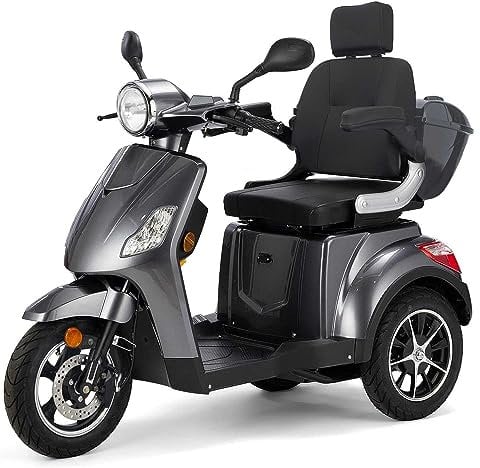 Elektromobil “Vita Care 1000 Li”, 25 km/h, 20Ah, 60 Kilometer Reichweite, Lithium Akku, Seniorenmobil, E-Mobil, Senioren, Seniorenroller Straßenzulassung, Elektrofahrzeug, Grau