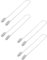 4 Stück Serviettenkette,Serviettenhalter mit Clip,Serviettenhalter Lätzchen Clips,Serviettenklammer Metall,Napkin Holder Kette,für Männer Frauen Senioren Menschen oder Haustiere (50cm,Silber)