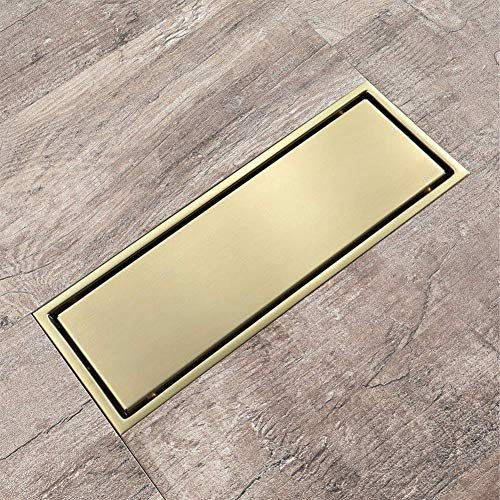 Duschablaufabdeckung Linearer Bodenablauf, 30x11cm Edelstahl-Bodenablauf Badezimmer Dusche Toilette Geruchsneutralisierende Abflüsse Flieseneinsatz