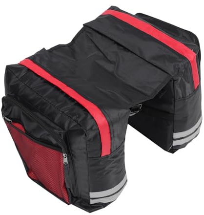 BESPORTBLE Vélo Double Sacoche Porte-Bagages Pochette de Cadre de Selle Accessoires de Montagne de vélo pour Porte-vélos arrière Sacoche Arriere Velo de vélo PVC Rouge