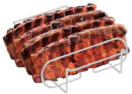 Rivben räfsa | Biffhållare | Kolstål revbenshållare för grillmatlagning vilokök camping utomhus