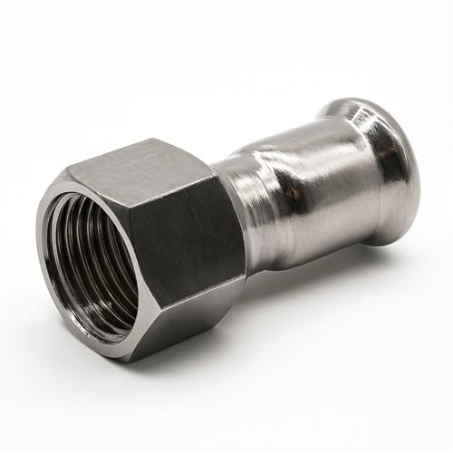 Westco - Raccordo a pressare in acciaio inox, filettatura femmina, raccordo per acqua - connessione sicura senza perdite