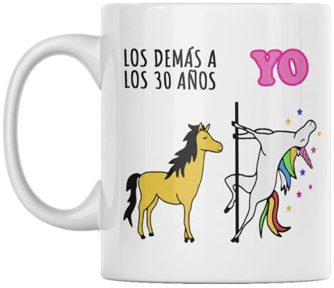 Vulfire Taza Los demás a los 30 años, Yo Unicornio Idea de regalo para ella, cumpleaños de 30 años, Navidad, Cocina, Desayuno (blanco)