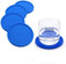 FülleMore 4er Set Silikon Glasuntersetzer rutschfest Getränkeuntersetzer Tischuntersetzer Tassenuntersetzer 10cm Rund Untersetzer für Glas Tassen Vasen Kerzen (Blau)
