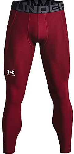 Under Armour Herren Armour HeatGear Leggings Hose, Kardinal (625)/Weiß, XL