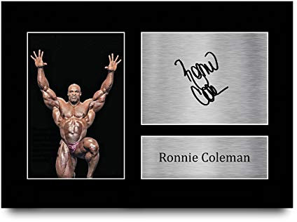 HWC Trading A4 Ronnie Coleman Mr Olympia Gifts gedrucktes signiertes Autogramm Bild für Bodybuilding-Fans – A4