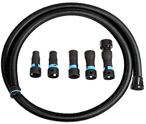 Cen-Tec Systems 94698N Quick Click 3m Numatic Hose with Five Piece Power Tool Adaptor Set for Dust Collection