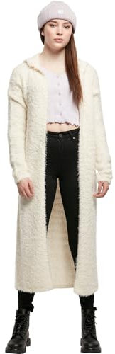 Urban Classics Damen Strickjacke Ladies Hooded Feather Cardigan whitesand S
