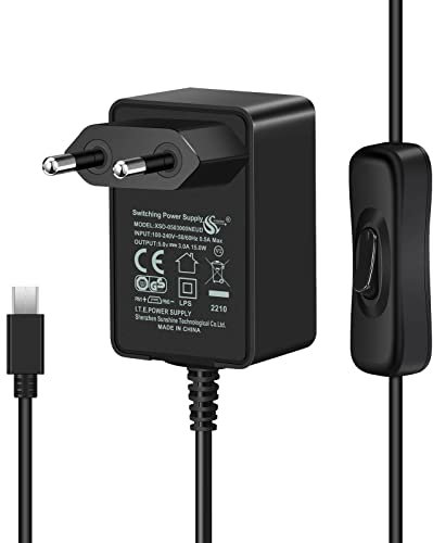 Raspberry Pi 3 Netzteil, iUniker 5V 3A 15W Micro USB Netzteil Raspberry Pi 3 Ladegerät Adapter Pi Zero Power Supply mit EIN/Aus-Schalter für Raspberry Pi 3b/ 3b+/ Zero w/ 2w