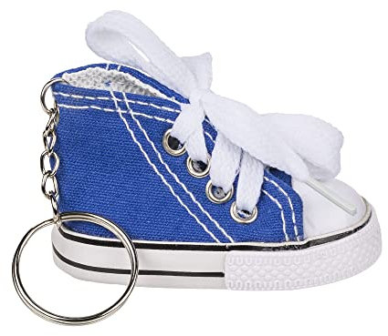 Porte-clé chaussure de sport noire, blanche, bleue, rouge ou rose - Basket, pendentif de voiture, sac à main (bleu)
