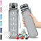 Vikaster Bouteille d'eau, Gourde Sport 1 Litre, sans BPA, Étanche & Réutilisable, Water Bottle Ouvrir en un Clic, Convient Pour la Gym, le Yoga, le Camping, Gourde Randonnée