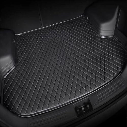 SZFCL Auto Leder Kofferraummatten für Citroen C5 Aircross hybride 2020-2023 2024 (Upper Layer), Cargo Teppich Kratzfest rutschfest Kofferraum Schutzmatten Zubehör,Black