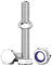 Drenky Bulloni E Dadi Autobloccanti M10 X 50 mm Viti in Acciaio Inox M10 Esagonale Bulloni E Dadi Set Acciaio Inox A2 V2A Set Di Viti Esagonali Per Macchinari, Mobili, Biciclette, Stampa 3D, 10 Pezzi