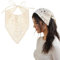 Mabor Boho Kopftuch Damen Dreiecks Bandana Baumwoll Weberei Turban Sommer Elastisches Stirnband mit Bänd für Frauen Mädchen(Aprikose)