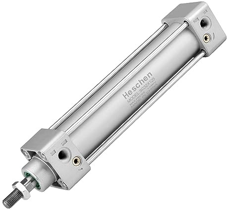 Heschen Pneumatic Standard Cylinder, SC 32-125, PT1/8'' Port, 32mm Bore, 125mm Stroke, Single Rod Double Action