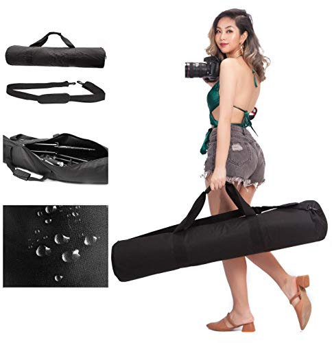 BOLLUMA Tripod Bag 39in Case Foam Padded - 1680D Nylon - Adjustable Shoulder Strap - 100cm x 20cm - Large Sturdy Storage Bag for Photography Equipment Monopod Light Stand