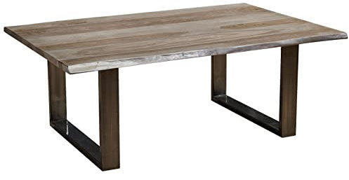Massiv Couchtisch Baumkante Freeform Freeform 120x80cm #0203 Sheesham Möbel Plattenstärke 2,5cm
