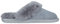 Vanuba Cashmere Handmade Damen Hausschuhe, Naturleder, 100% Schafwolle, Warme und Bequeme Hausschuhe, Velours Grau, Leder Grau, 39 EU