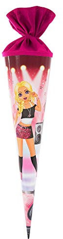 goldbuch 97074 Schultüte 70 cm, Zuckertüte mit Glamour Girl Motiv, Geschenktüte aus Lackkarton, Geschenkverpackung zur Einschulung und Schulanfang