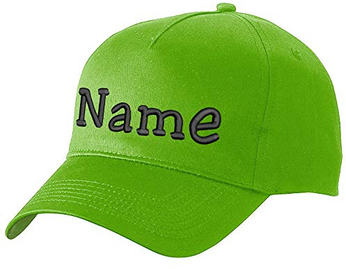 Nashville print factory Modisches Basecap Bestickt mit Namen oder Wunschtext | in 21 Farben (Kiwi)
