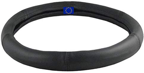 Lenkradschoner - Lenkradhülle Lenkradbezug für LKW und Transporter Leder Ø 47-48 cm Schwarz