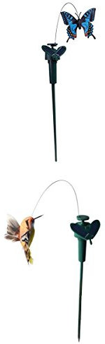 LOVIVER 2 Gartenstecker Solar Flatternde Solarstecker Terrasse Balkon Blumenkopf Dekoration