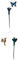 LOVIVER 2 Gartenstecker Solar Flatternde Solarstecker Terrasse Balkon Blumenkopf Dekoration