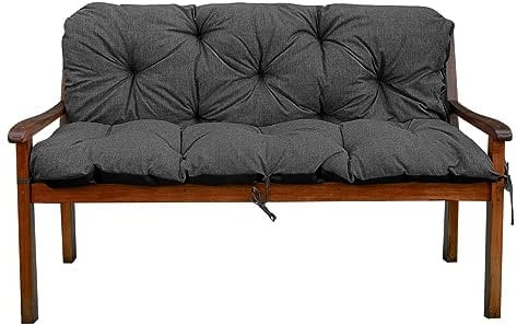 Gartenbankauflage Bankauflage Bankkissen Sitzkissen Polsterauflage V2 (180x60x50, Anthrazit)