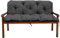 Gartenbankauflage Bankauflage Bankkissen Sitzkissen Polsterauflage V2 (180x60x50, Anthrazit)
