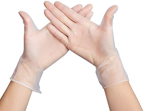LAEMILIA - Guanti usa e getta in nitrile, non polverizzati, impermeabili, per cibo, cuocco, cura medica, bellezza, parrucchiere, industriale, sanitario, bricolage, trasparente
