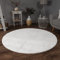 Paco Home Teppich Wohnzimmer Kunstfell weich waschbar modern elegant pflegeleicht Felloptik Uni Seidenglanz flauschig Kurzflor, Grösse:120 cm Rund, Farbe:Weiß