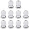 uxcell PG9 Cable Gland 2mm-6mm Wire Hole Waterproof Nylon Joint Adjustable Locknut with Washer White 10pcs