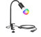 ledscom.de E27 Klemmleuchte LELE mit Schwanenhals, schwarz inkl. E27 Smart Home RGBW LED Lampe