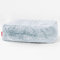 Lounge Pug Groß Fußhocker Pouf, Pastellblau Flauschiger Kaninchen Kunstpelzstoff, Sitzpouf, Pouf Sitzsack Hocker Wohnzimmer