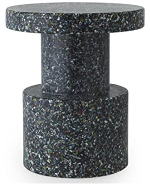 Normann Copenhagen Bit Hocker aus 100% Post-Industrielles Polyethylen mit niedriger Dichte in der Farbe Schwarz-Multi, Maße: 36cm x 36cm x 42cm, 603008