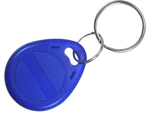 sourcing map Ausweis Schlüsselanhänger RFID Näherung 125KHz Wiederbeschreibbar Copyable Token Tag für Tür Einstieg Zugangskontrollsystem Blau 10 Stück