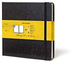 Moleskine Zeichen-Set – schwarzes Skizzenbuch im Taschenformat und ein PRO Click-Bleistift, der sicher am Einband befestigt werden kann. Farbe: Schwarz, Größe L: 13 x 21 cm, 240 Seiten