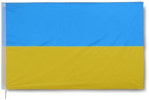 Sonia Originelli premium Fahne für jede Gelegenheit - hissfertig & wetterfest -Größe: ca. 90 x 150 cm, Farbe: Ukraine