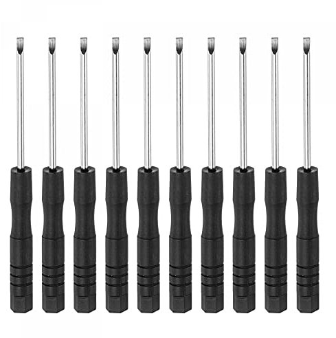 sourcing map Mini Slotted Screwdriver, 2.0mm Flat Head for Watch Eyeglasses Metal Buckle Electronics Repair, 10 Pcs