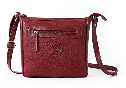 Woodland Leather Damen Hobos & Schultertaschen aus 100 % echtem Leder, Designer-Retro-Vintage-Stil, Slouch-Tasche und Handtaschen mit mehreren Taschen für Frauen, Größe S, Medium/Large