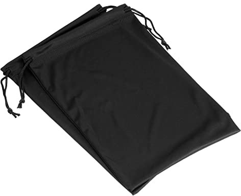 PATIKIL Ski Goggle Bag, 2 Pack 7.1x10.6 Microfiber Snow Goggles Case Cover Soft Storage Sleeve Drawstring Pouch for Sunglasses Glasses Eyeglasses Camera Lenses Black