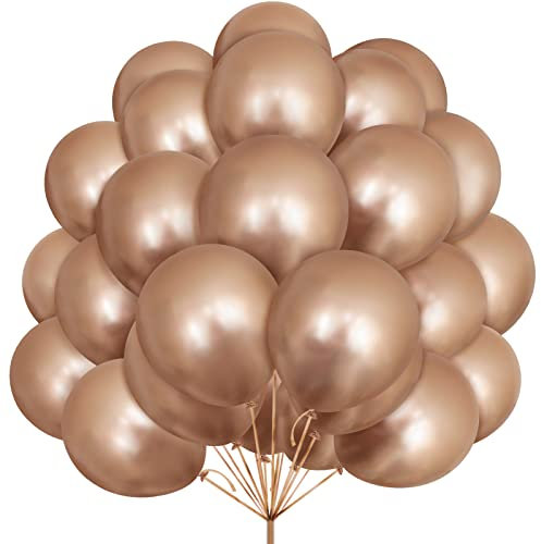 Luftballons Champagner Gold, 30 Stück 12 Zoll Metallic Champagner Gold Luftballons Ballons für Metallisches Gold Party Deko Geburtstag Hochzeit Valentinstag Brautdusche Taufen Eagagement Dekorationen