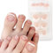 24PCS Faux Ongles de Pied Courts Sticker Orteil Nail Art Couverture Complète Avec Autocollant à Ongles Accessoires Bricolage Ongle Artificiels Carrés avec Colle Cadeau Femme Fille (Couleur Pure)