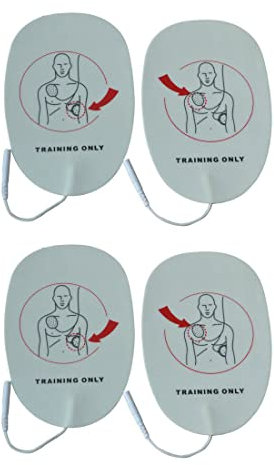 Satz von AED Training Pads Trainingspads für Erwachsene Adult Train Pad Ersatz Wiederverwendbar für AED Trainer XFT-D0009 XFT-120C+ XFT-120C Zoll (4)