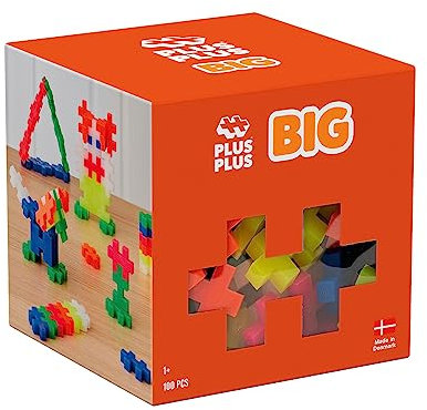 Plus Plus Big Neon - Plus Plus Steine | Puzzle Ab 2 Jahre Und Alter | Spielzeug Ab 3 Jahre Junge | 100 Teile |Plus Plus Plus Bausteine | Puzzle Kinder