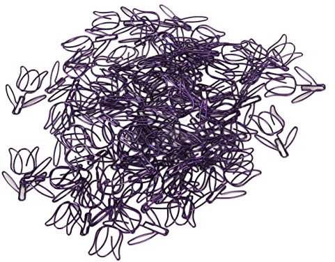 Blumenförmige Büroklammern, wiederverwendbar, dauerhafte Farbe, lila Büroklammern, Cartoon für Lesezeichen, Notizbuch