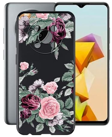 HGJTFANY Hülle für ZTE Blade A73 5G (6.52), Stoßfeste Kratzfeste Handyhülle Case, Ultra Dünn Weiche TPU Bumper (Anti-Fingerabdruck) Schutzhülle Tasche für ZTE Blade A73 5G - Rote Rose